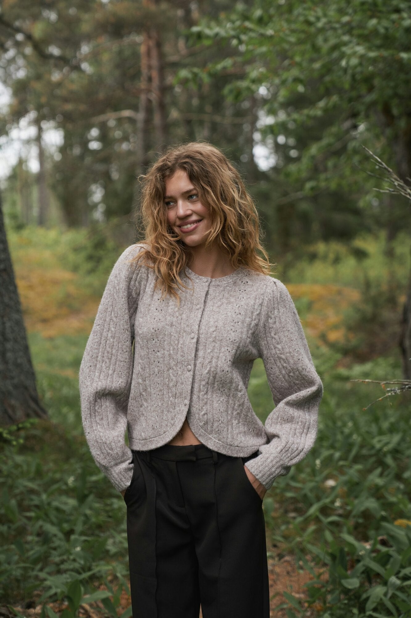 Koteas Cable cardigan - Beige Melange